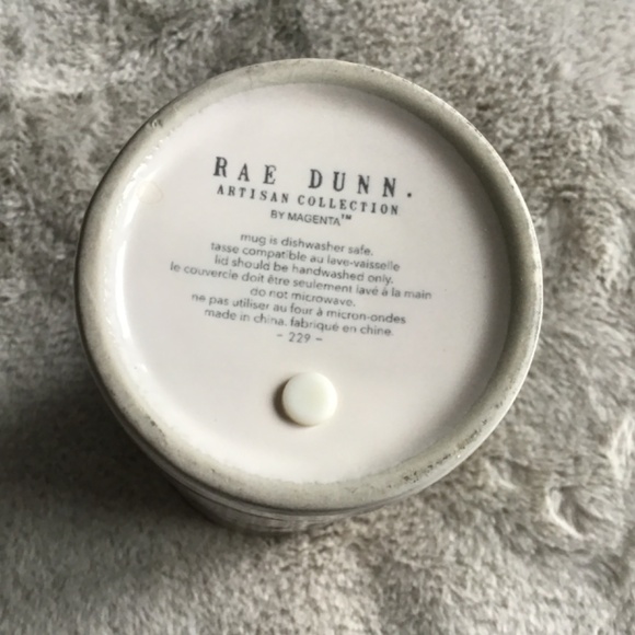 RAE DUNN ‘HELLO’ TALL DOUBLE WALL CERAMIC TRAVEL MUG - Picture 4 of 5